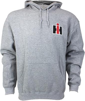 Case IH Adult International Harvester 1460 Combine Gray Hooded Sweatshirt, EXC-395