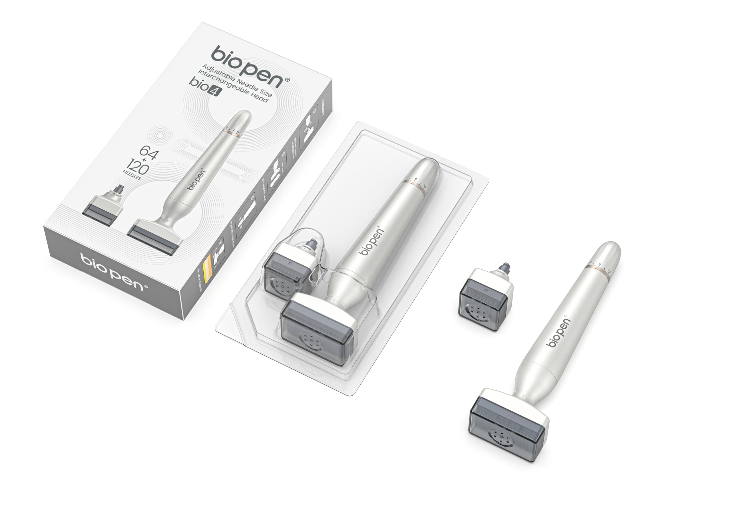 Derma Stamp Outil professionnel réglable en titane 0–3 mm – Croissance des cheveux et de la barbe, soins du visage et du corps – Alternative à un usage domestique pour Derma Roller et stylo – Hommes