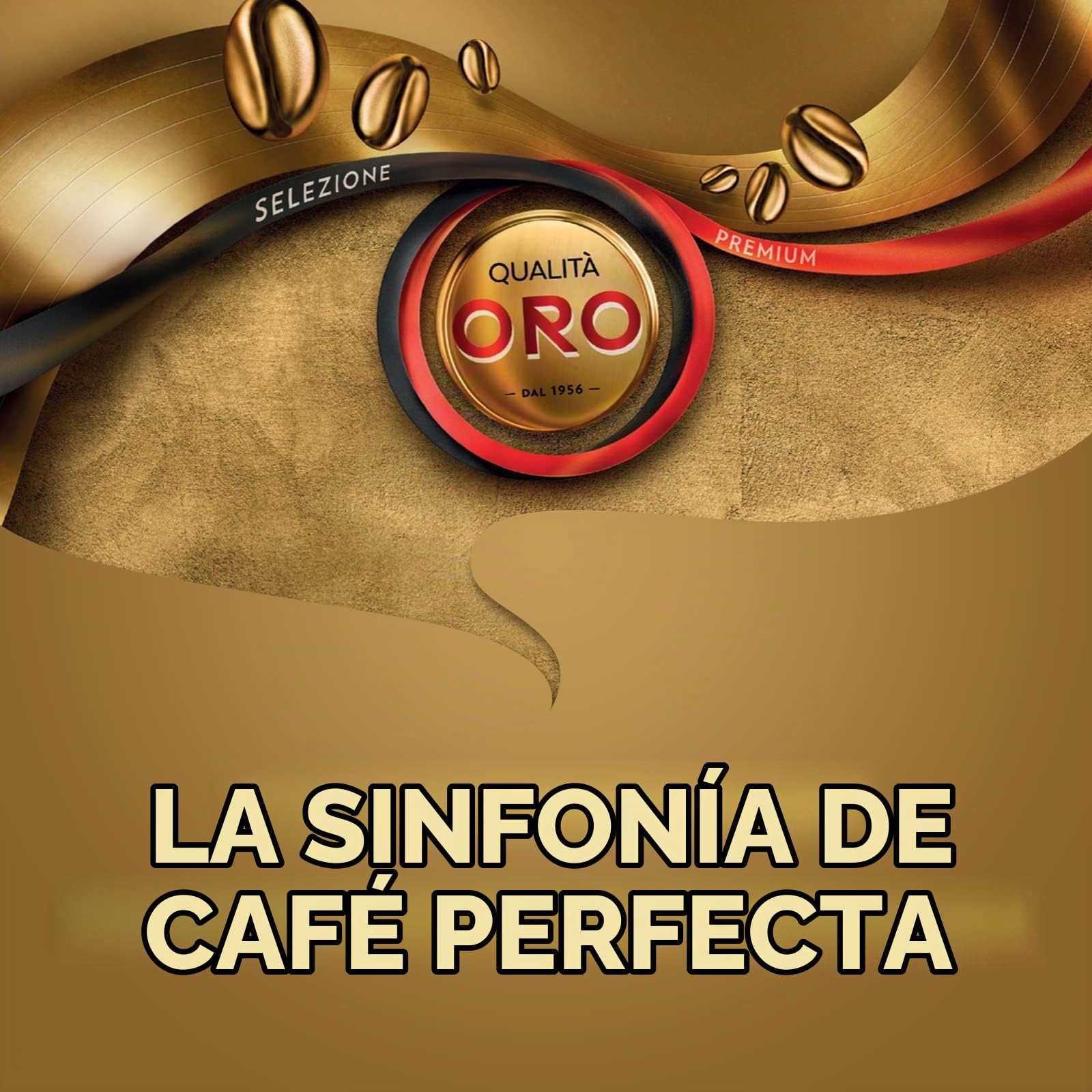 Lavazza, Qualità Oro, Café en Grano Natural, Ideal para la Máquina de Café Espresso, con Notas Aromáticas de Frutas y Flores, 100% Arábica, Intensidad 5, Tueste Medio, Paquete de 2 kg