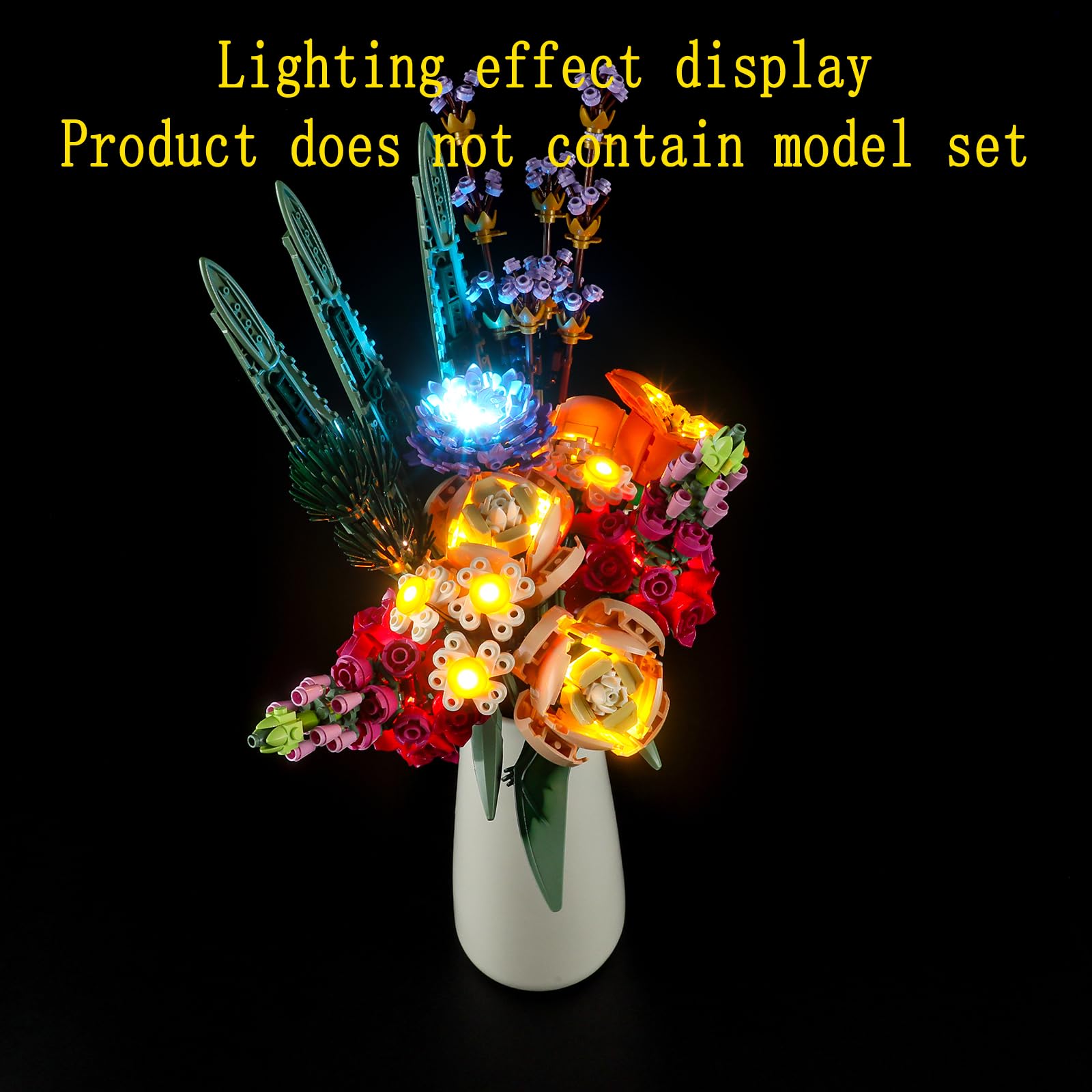 GEAMENT LED Light Kit Compatible with LEGO Flower Bouquet - Lighting set for Icons 10280 (Model Set Not Included) - Image 4