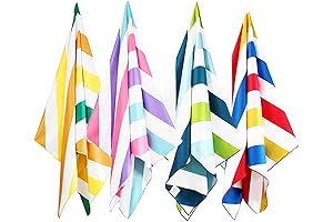 Whale Flotilla 4 Pack Kids Beach Towel - Large, Quick-Dry, Microfiber, Sand...