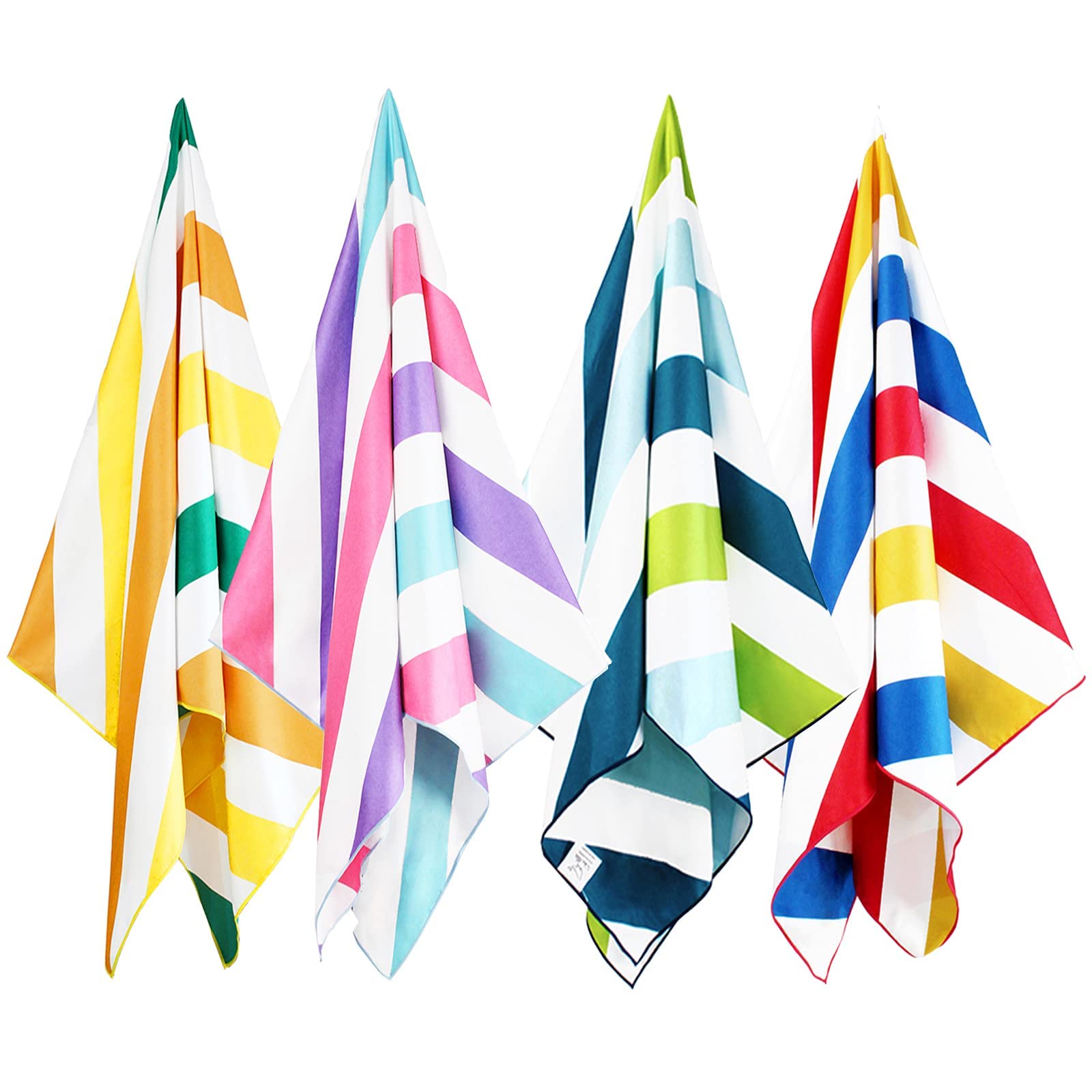 Whale Flotilla 4 Pack Quick Dry Beach Towels Oversized (35x70)