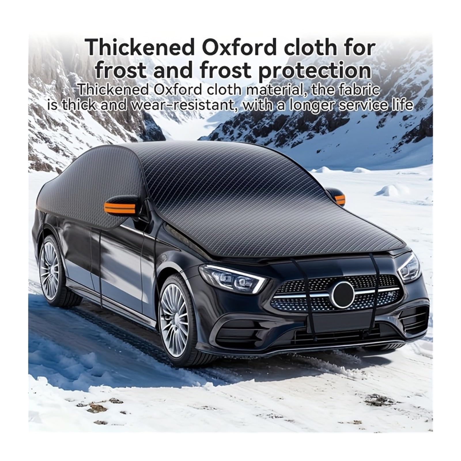 Cubierta de Nieve para Parabrisas Coche, protección UV a Prueba, Cubierta capó extendido, a(Approx 520x235cm)