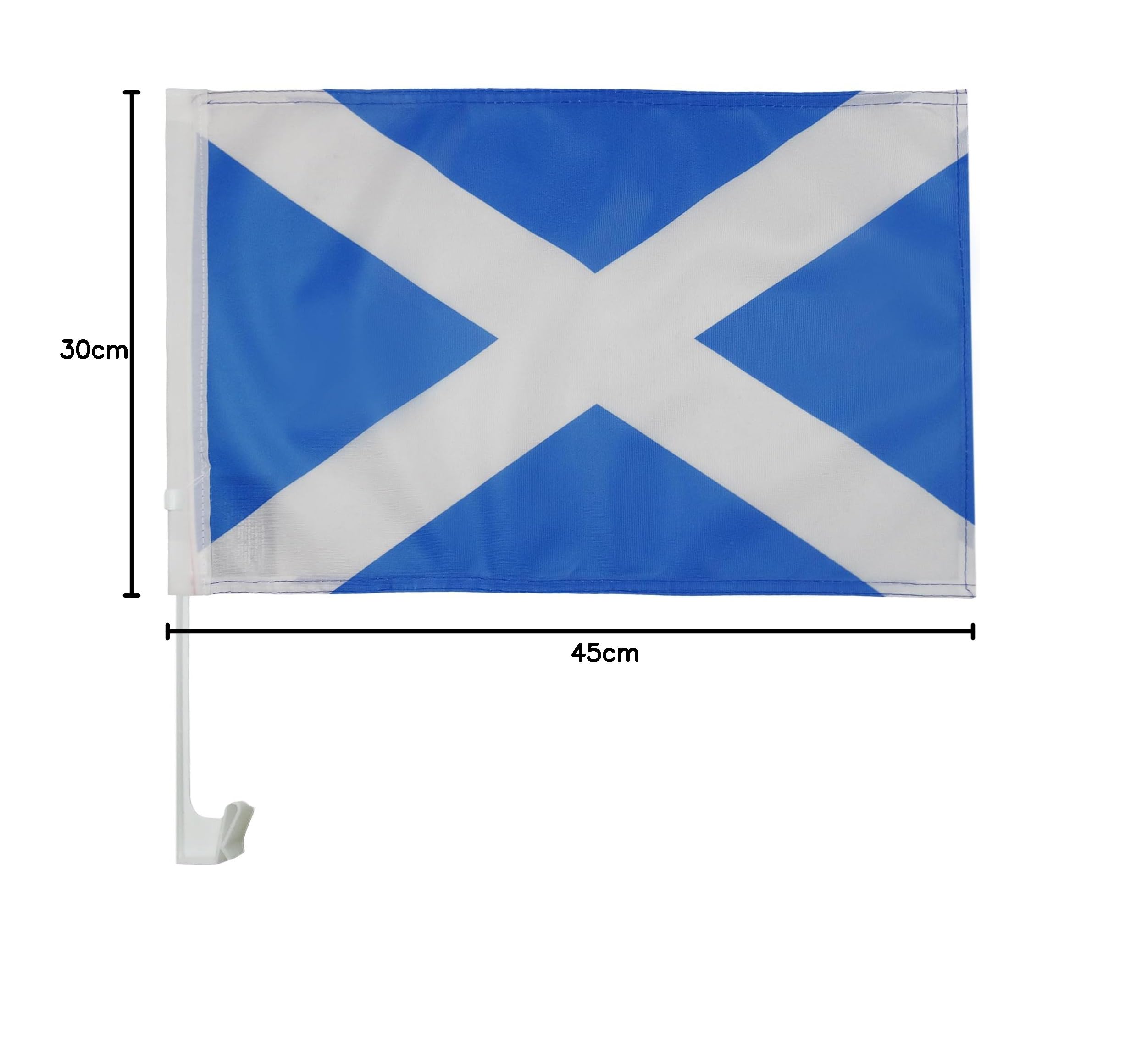 AZ FLAG Scotland Car Flag 18'' x 12'' - Scottish Car flags 30 x 45cm - Banner 18x12 INCHES PLASTIC STICK — view 5