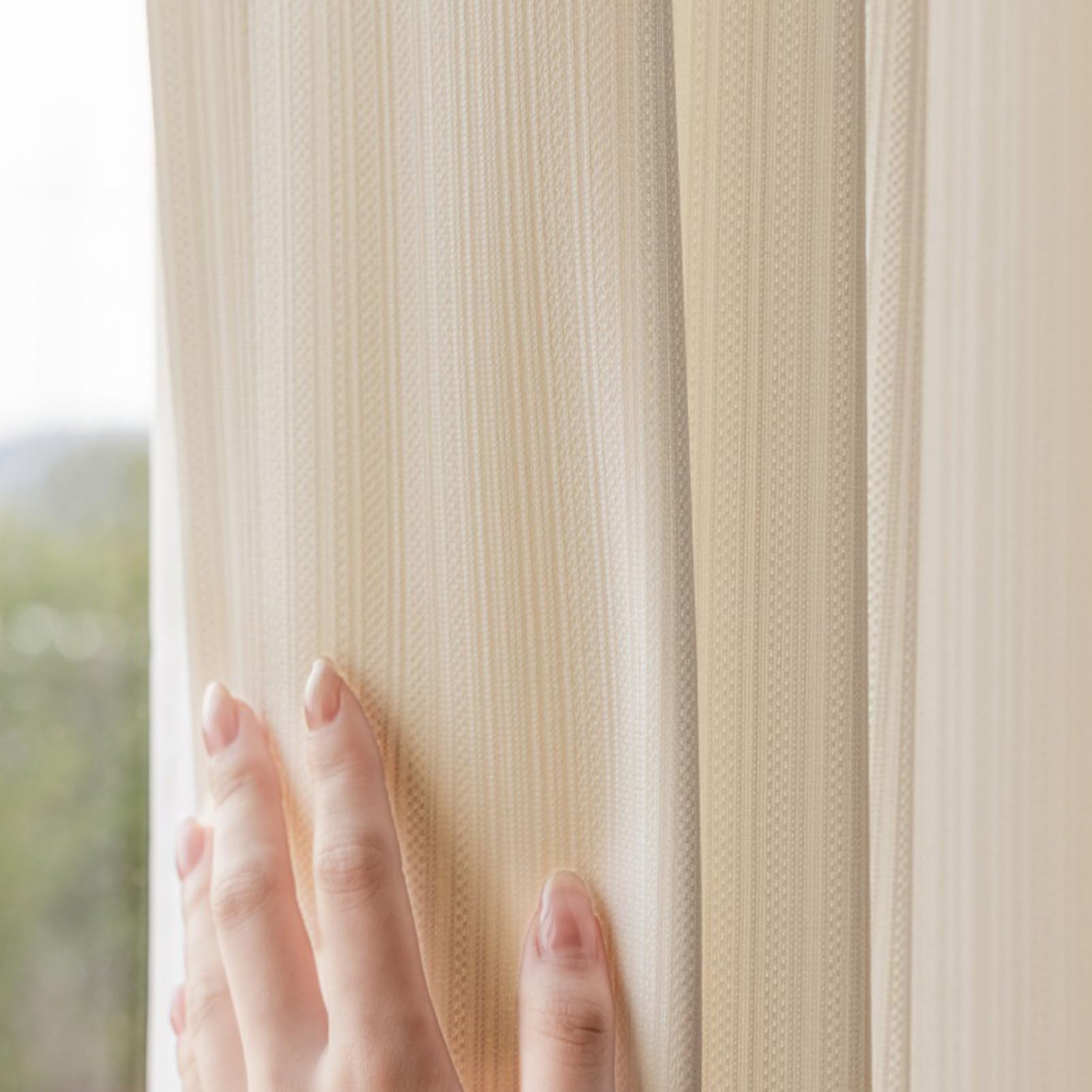 Voilages rideaux à oeillet demi-transparents pour salon et chambre