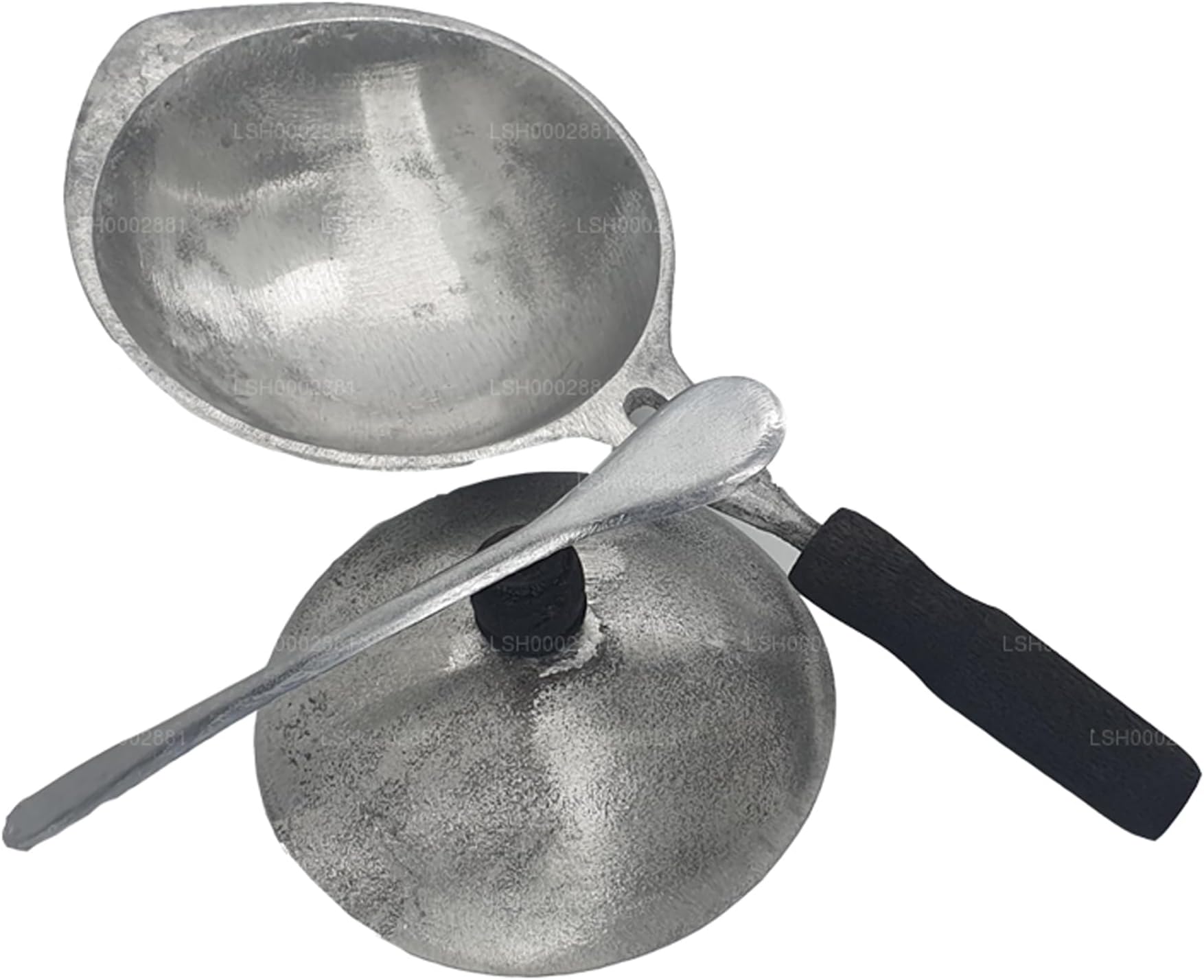 Lakpura Aluminium Hopper Pan with Lid (15cm, 1kg Capacity, Silver, Non-Stick, Includes Lid)