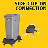 Vista 4 de Rubbermaid Commercial Products 1980602 Slim Jim - carrito de contenedor.
