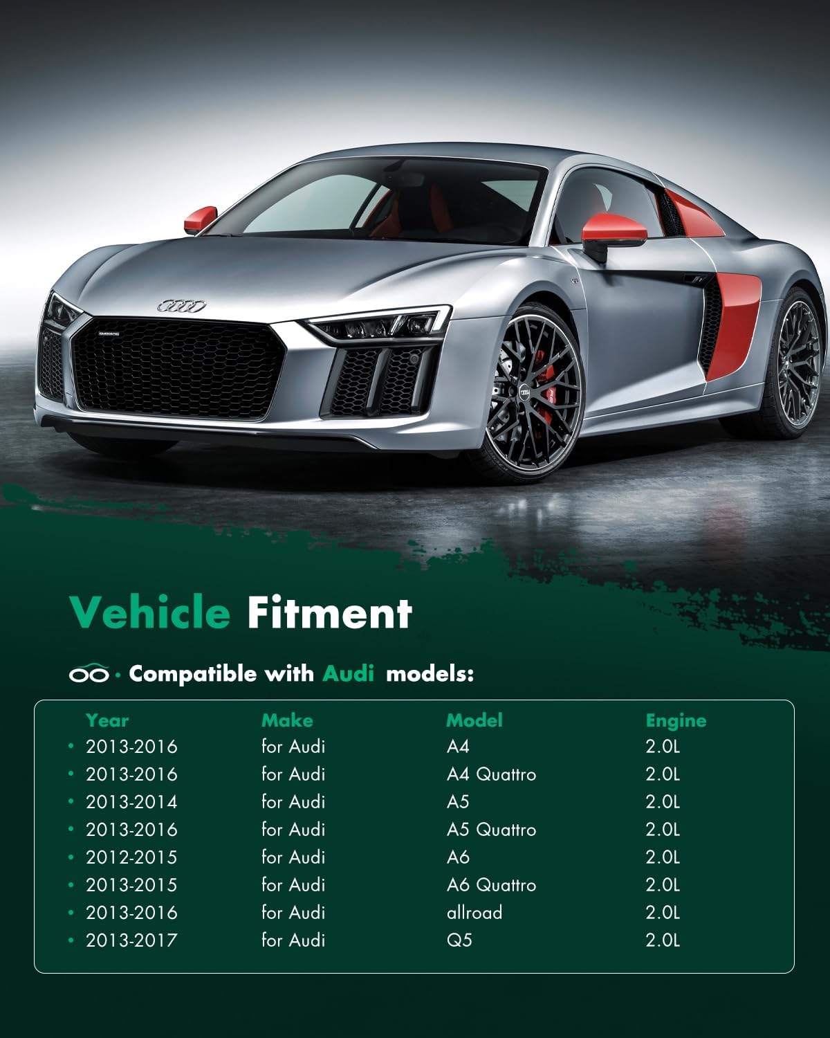 180A SCITOO Alternator New for Audi for A4 2.0L 2013-2016,for A4 Quattro 2.0L 2013-2016,for A5 Quattro 2.0L 2013-2016, for allroad 2.0L 2013-16, for Q5 2.0L 13-17 12V CW 6-Groove Ref: 11706 LRA03392