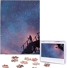 500 Piece Puzzles for Adults Look up at The Stars Jigsaw Puzzles Personalized Puzzle from Photos Art Home Decor Funny Challenging Puzzle Gifts for Christmas Wedding Birthday Family 20.4 x 15 in