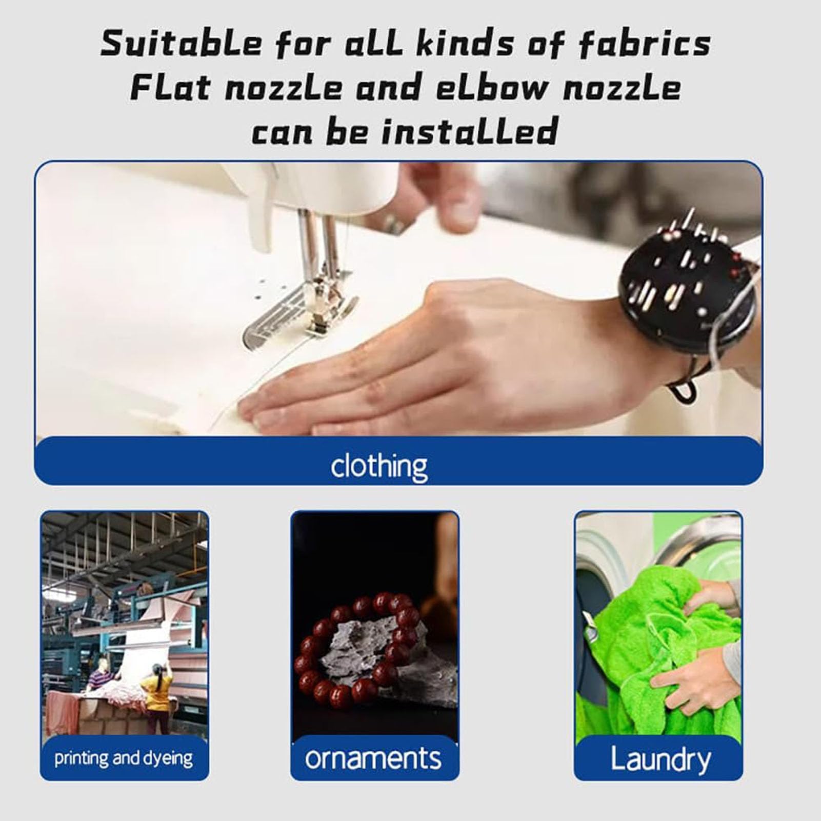 Pistola Pulizia Tessuti 65W - 1.2 Litri, Pressione Regolabile, Per Macchie Difficili - Foto 4