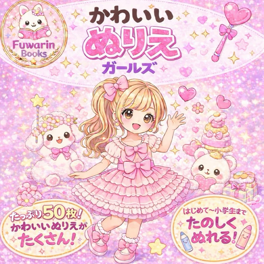 かわいいぬりえガールズ (Fuwarinぬりえシリーズ)