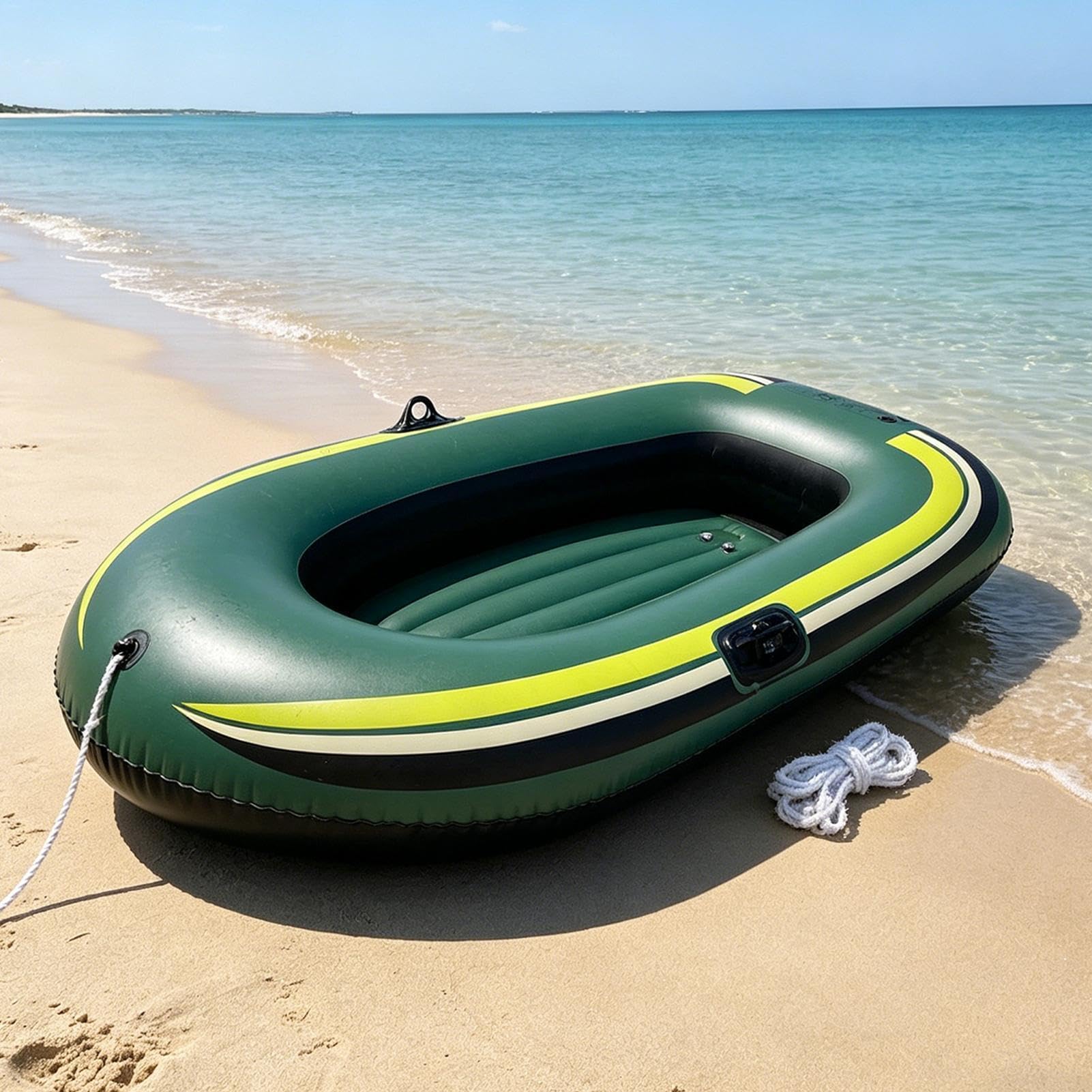 Generico Barca Gonfiabile 1 Posto Ispessito e Antiscivolo | Barca Da Pesca Gonfiabile per Piscina Lago Molo Spiaggia Sport Acquatici Nuoto Abbronzatura Canottaggio
