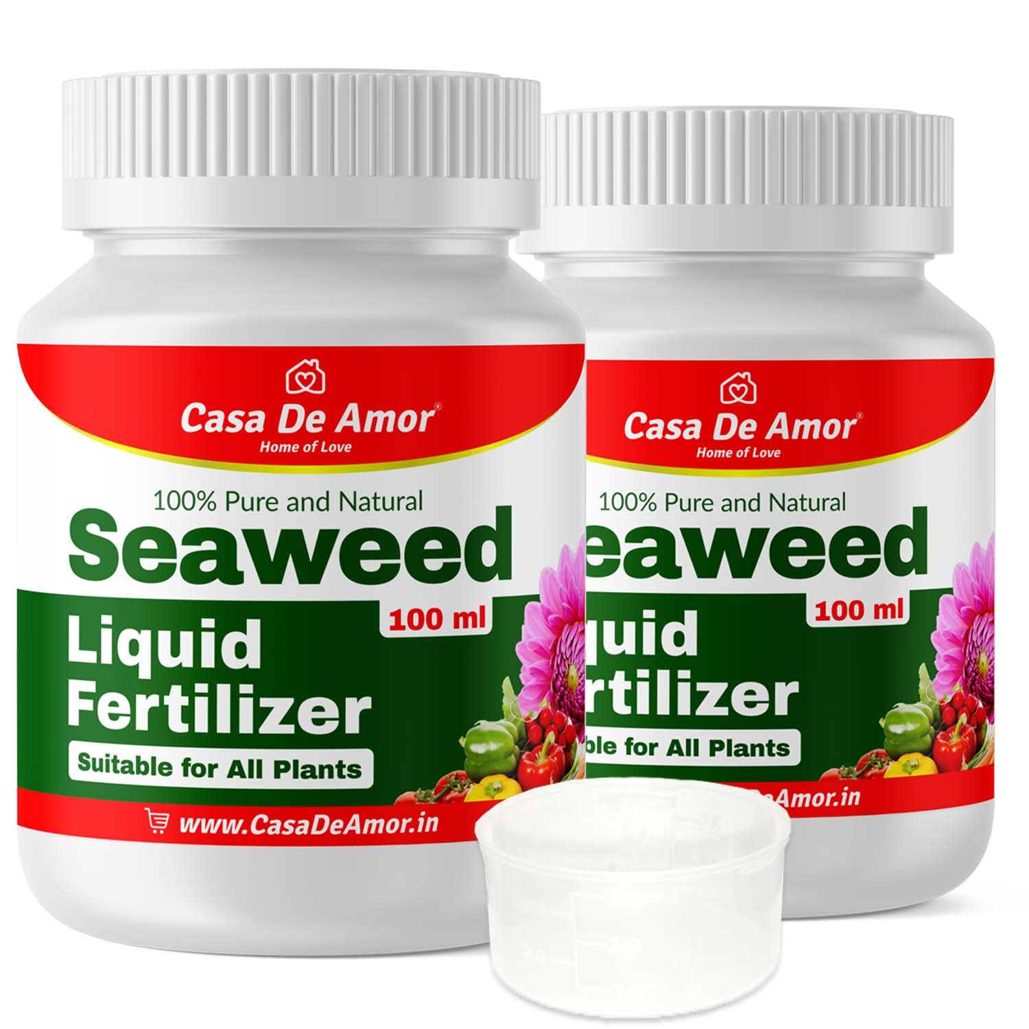 Casa De Amor Seaweed Extract Liquid Plant Boost For Plants and Garden with Measuring Cup, 2 Pack of 100 ML (Total 200 ML) (B09VT95278) Amazon Price History, Amazon Price Tracker