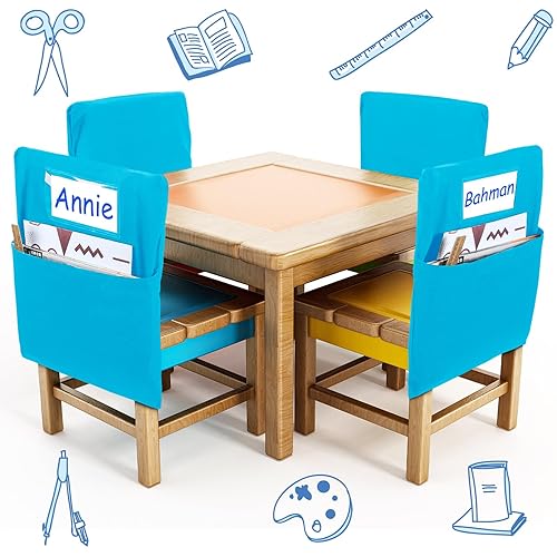 Miniatura 5 de Maitys 12 piezas grandes de 17 pulgadas con bolsillo para sillas de estudiantes, organizador para respaldo de silla, organizador de aula con