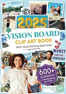 Ultimate 2025 Vision Board Clip Art Book (600+ Images & Quotes) for Scrapbooking
