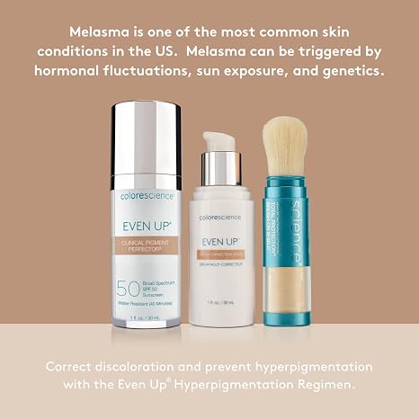 Colorescience Even Up Clinical Pigment Perfector, Water Resistant, Mineral Facial Sunscreen & Primer, Broad Spectrum 50 SPF UV Skin Protection, 1 Fl Oz