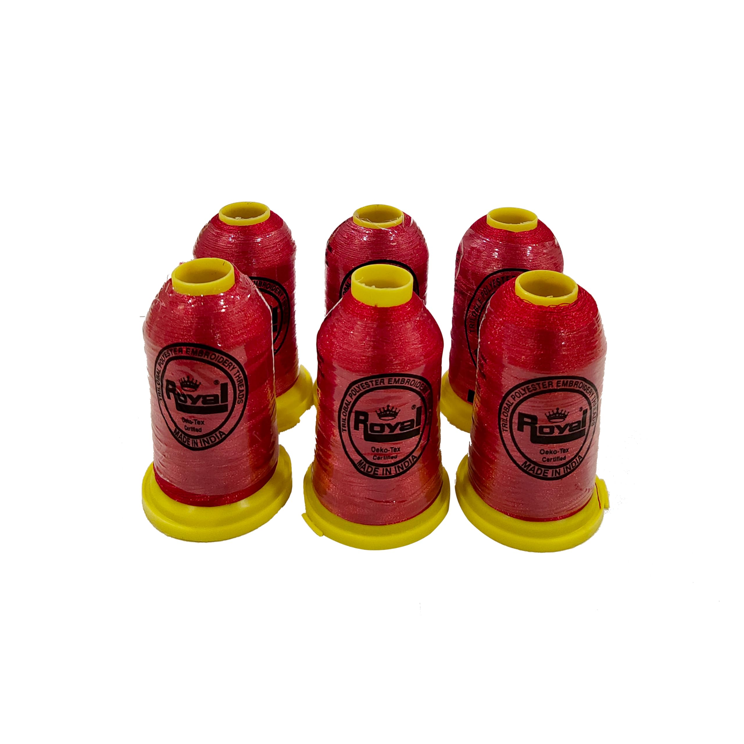 ROYAL Trilobal Polyester Embroidery Machine Thread for Special Designs on Most Home Embroidery Sewing Machines (red)