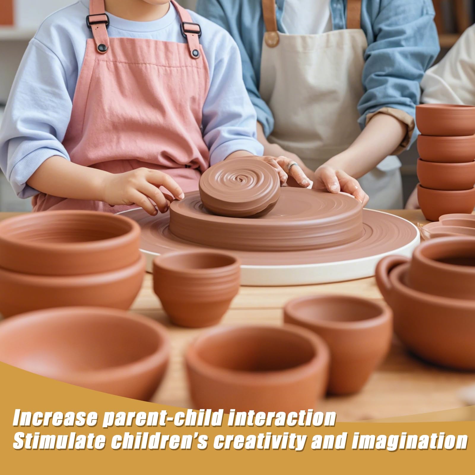 ZEHIQ Premium Air Dry Clay-2.2 lbs Natural White Pottery Clay for Wheel Throwing, Hand Building, Sculpting Molding | No Baking Required, Self-Hardening | Beginner & Professional Artist Supplies(White)