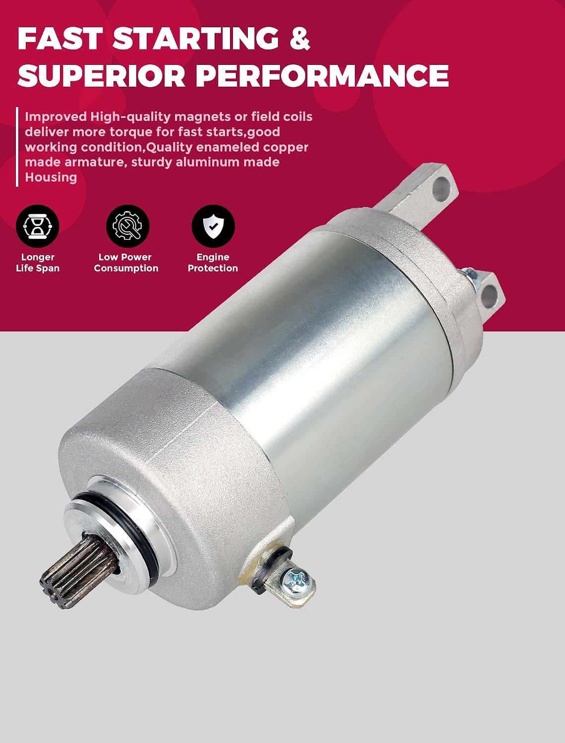 Starter for Yamaha Grizzly 125 2004-2013/Breeze 125 1989-2004 3FA-81890-00-00 3FA-81800-01-00