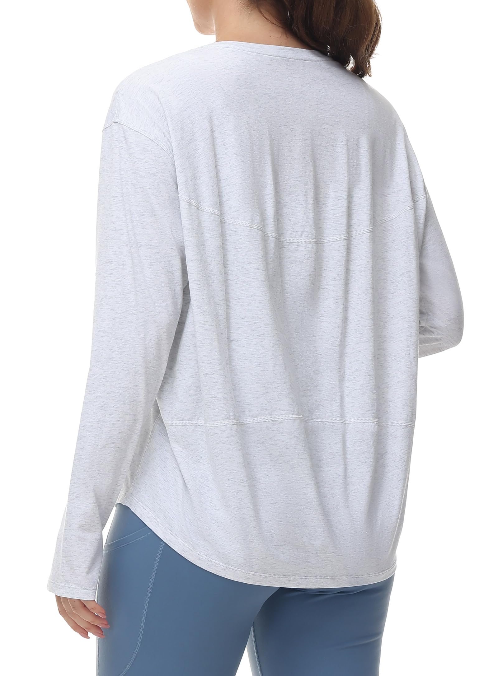 THE GYM PEOPLE Women's Long Sleeve Workout Shirts Back Loose Fit Running Tee Tops with Thumb Hole