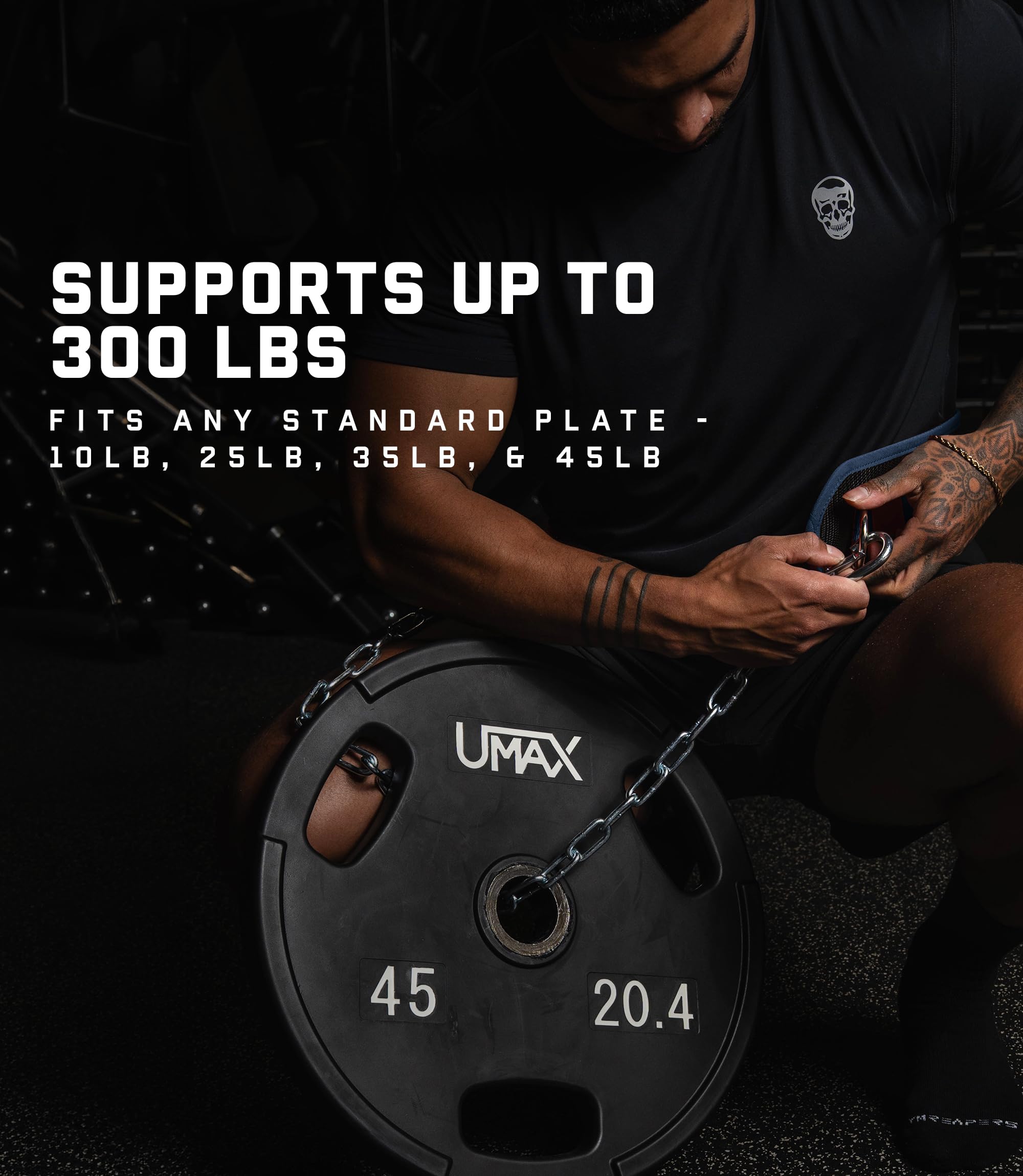 Gymreapers Dip Belt con Catena per Sollevamento Pesi, Pull up, dips - Catena in Acciaio Resistente per Un Maggiore Allenamento con i Pesi