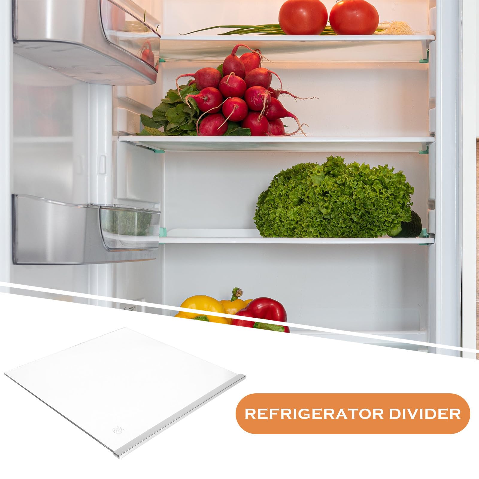Separador de Frigorífico de Vidrio Templado para Refrigerador