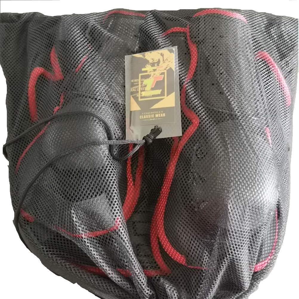 Kids Motorcycle Bike Protective Armor Suit for Dirt Bike Chest Spine Protector Back Shoulder Arm Elbow Knee Pad Body Armor Vest Red