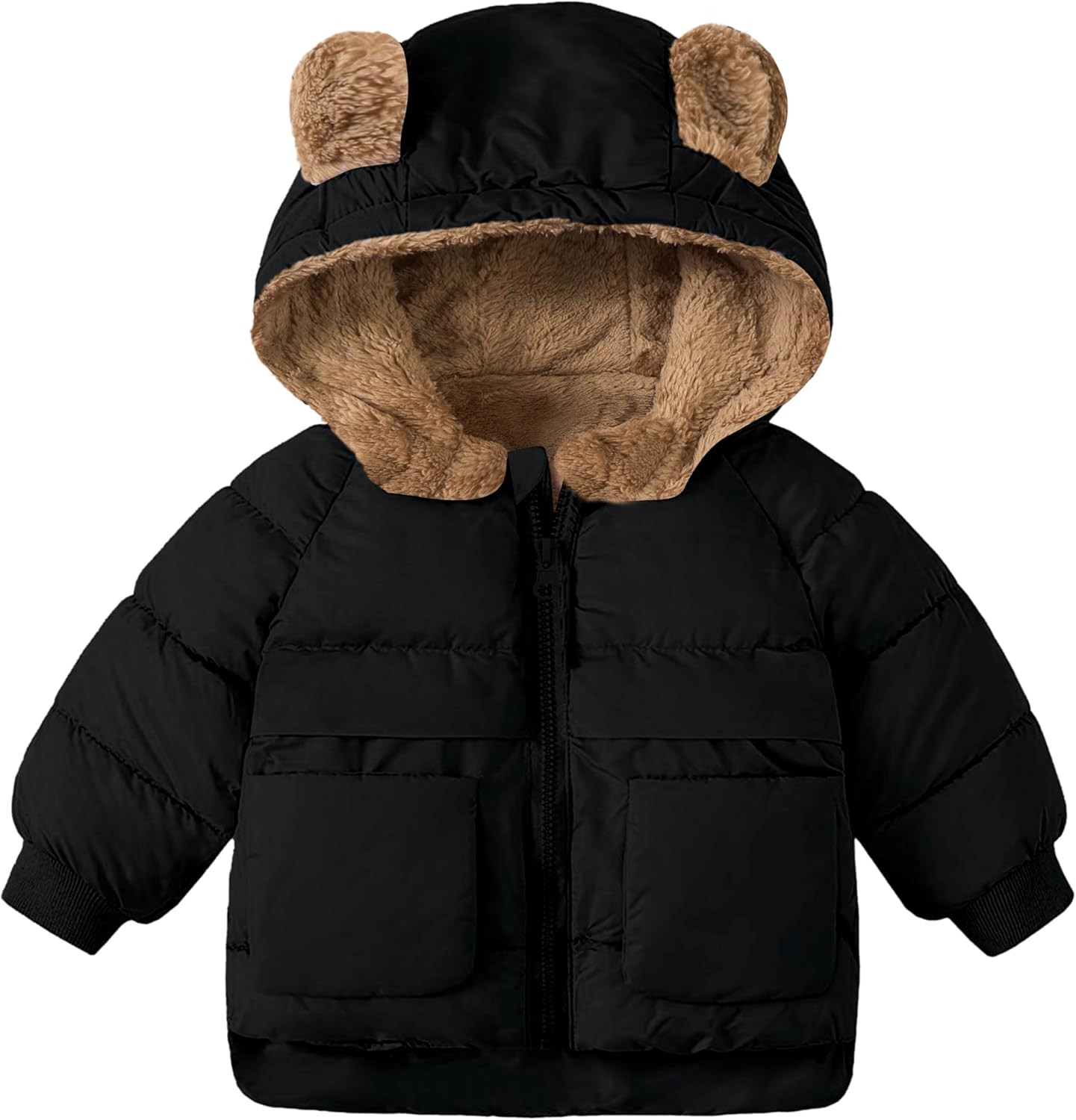 TUONROAD Baby Girls Coats for 6 Months-5 Years Toddlers Boy Winter Jacket Warm Bear Hooded Outdoor Coats Size 5