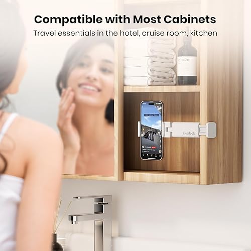 Miniatura 5 de Klearlook - Paquete de 2 soportes universales para teléfono de avión, rotación de 360 grados, soporte de teléfono esencial de viaje para escritorio,