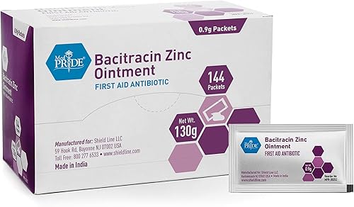 Bacitracina Zinc - Paquetes de papel de aluminio de 0.03 oz- 12144cs.