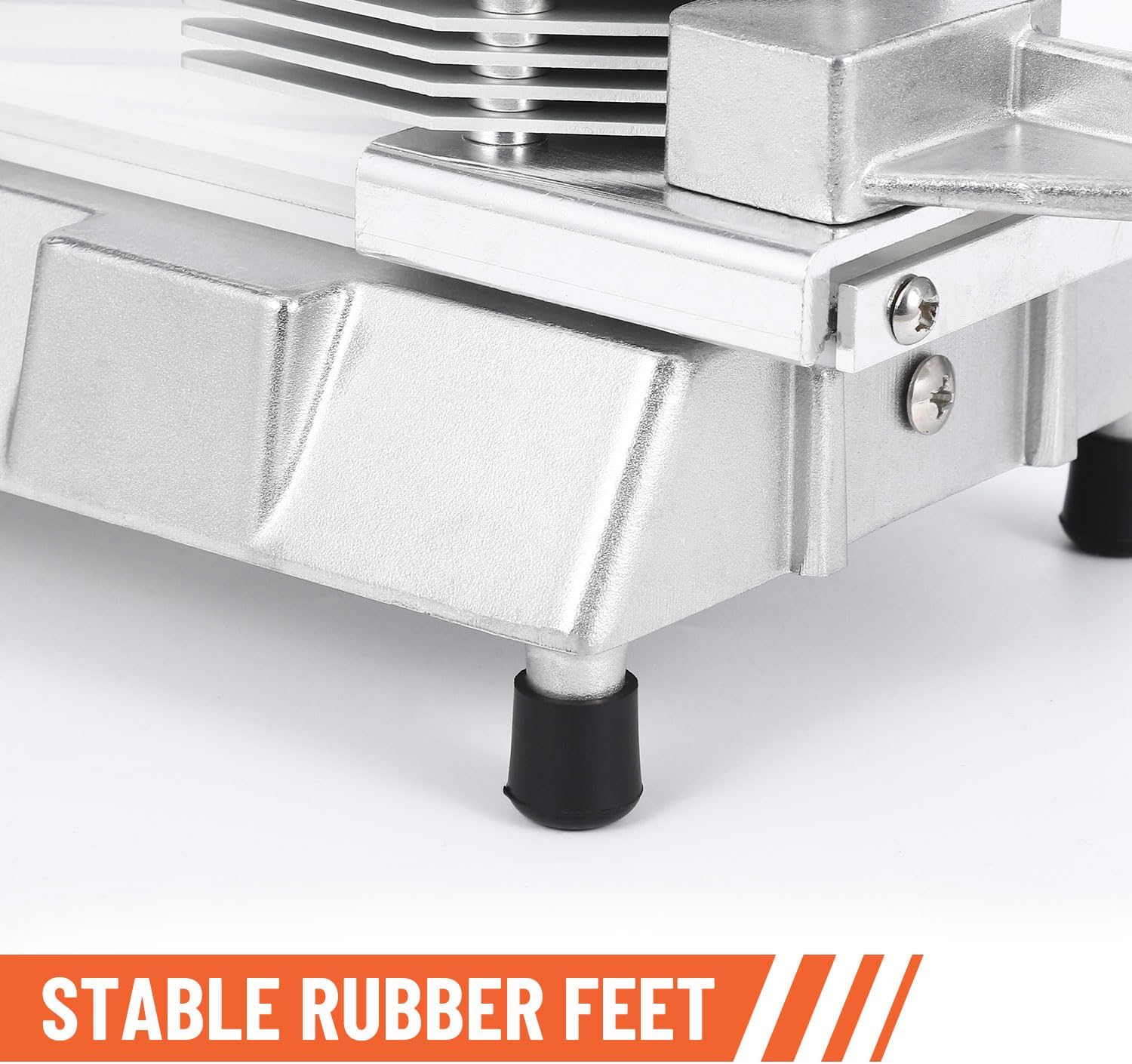 3/8" Heavy Duty Commercial Tomato Slicer with Built-In Cutting Board, Tomato Cutter for Home and Restaurant Kitchen Use