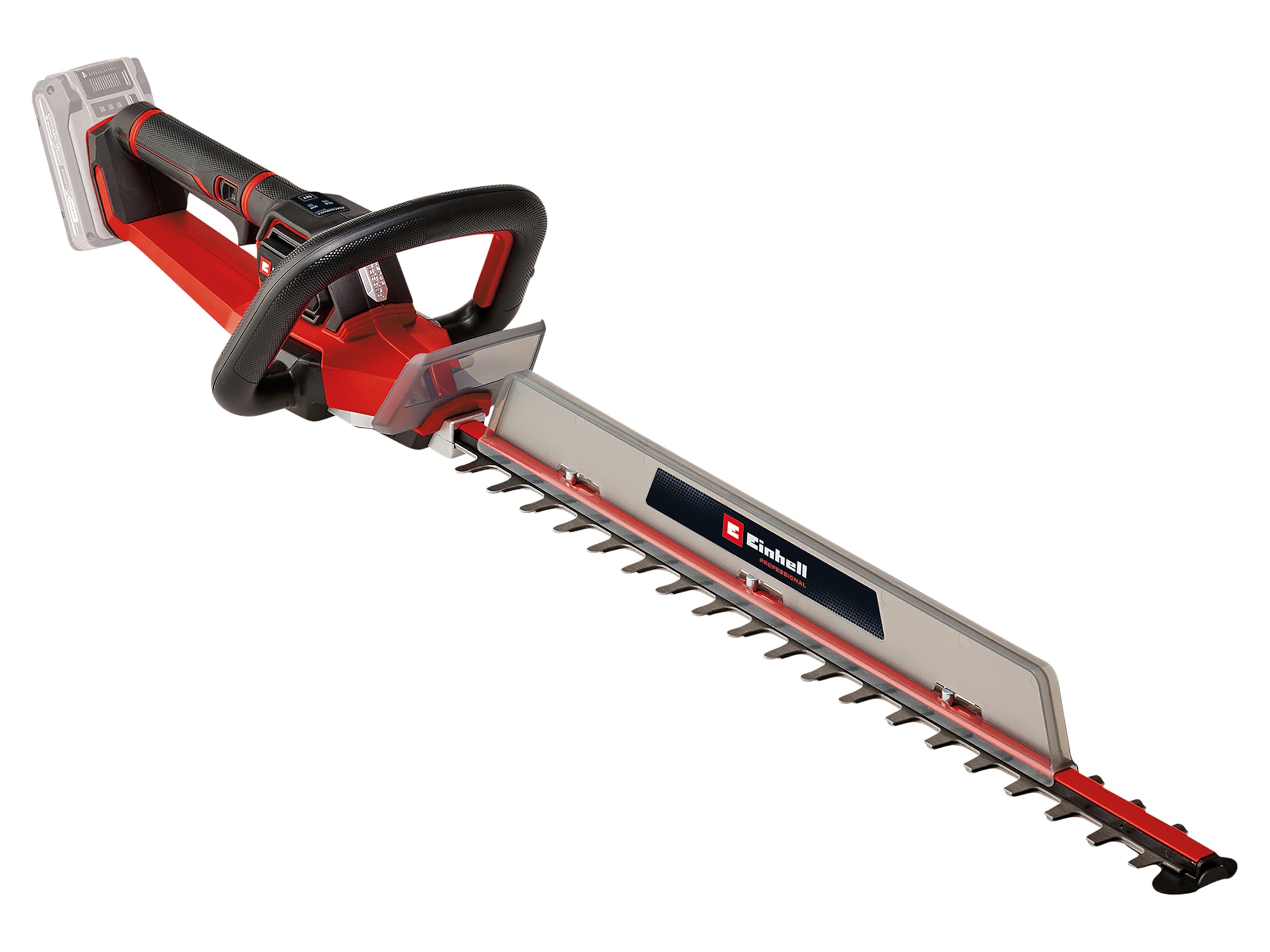 Einhell Profesjonalne akumulatorowe nożyce do żywopłotu GP-CH 18/61 Li BL-Solo Power X-Change (18 V, bezszczotkowe, długość cięcia 61 cm, system zapobiegający blokowaniu, w zestawie futerał, bez