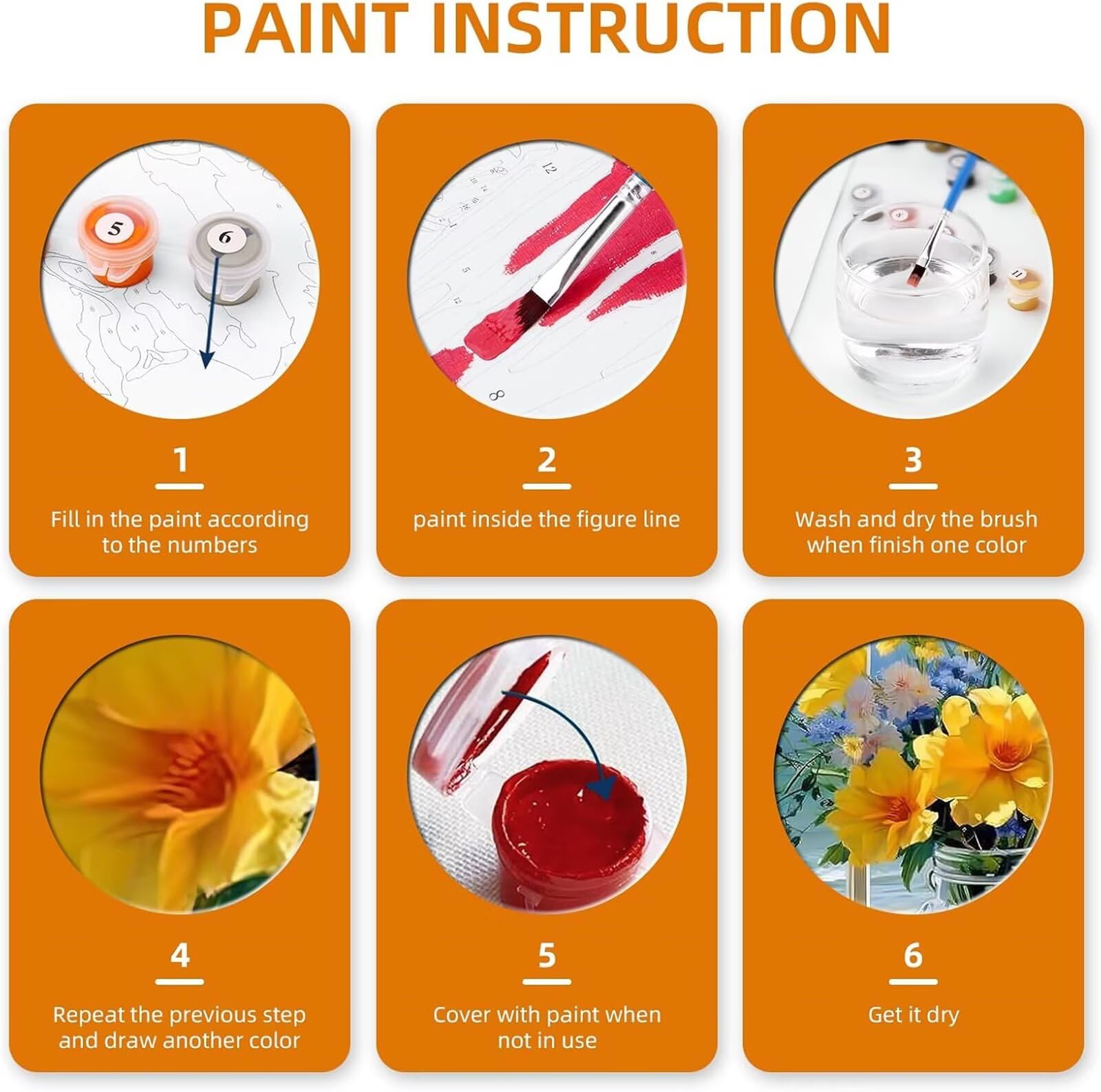 Dipingere con i Numeri - Paint by Numbers Ragazza Dipingere con i Numeri Adulti Bambini, Astratto Paint by Numbers, DIY con Pennelli Pittura a pigmento Acrilico Disegno, Casa Regalo 25x50cm k-955