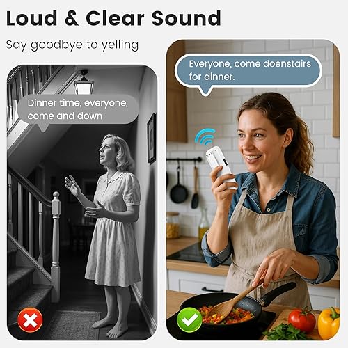 Vista 4 de Intercomunicadores inalámbricos para el hogar, 1 milla de largo alcance para la oficina de negocios, sistema de comunicación de habitación a