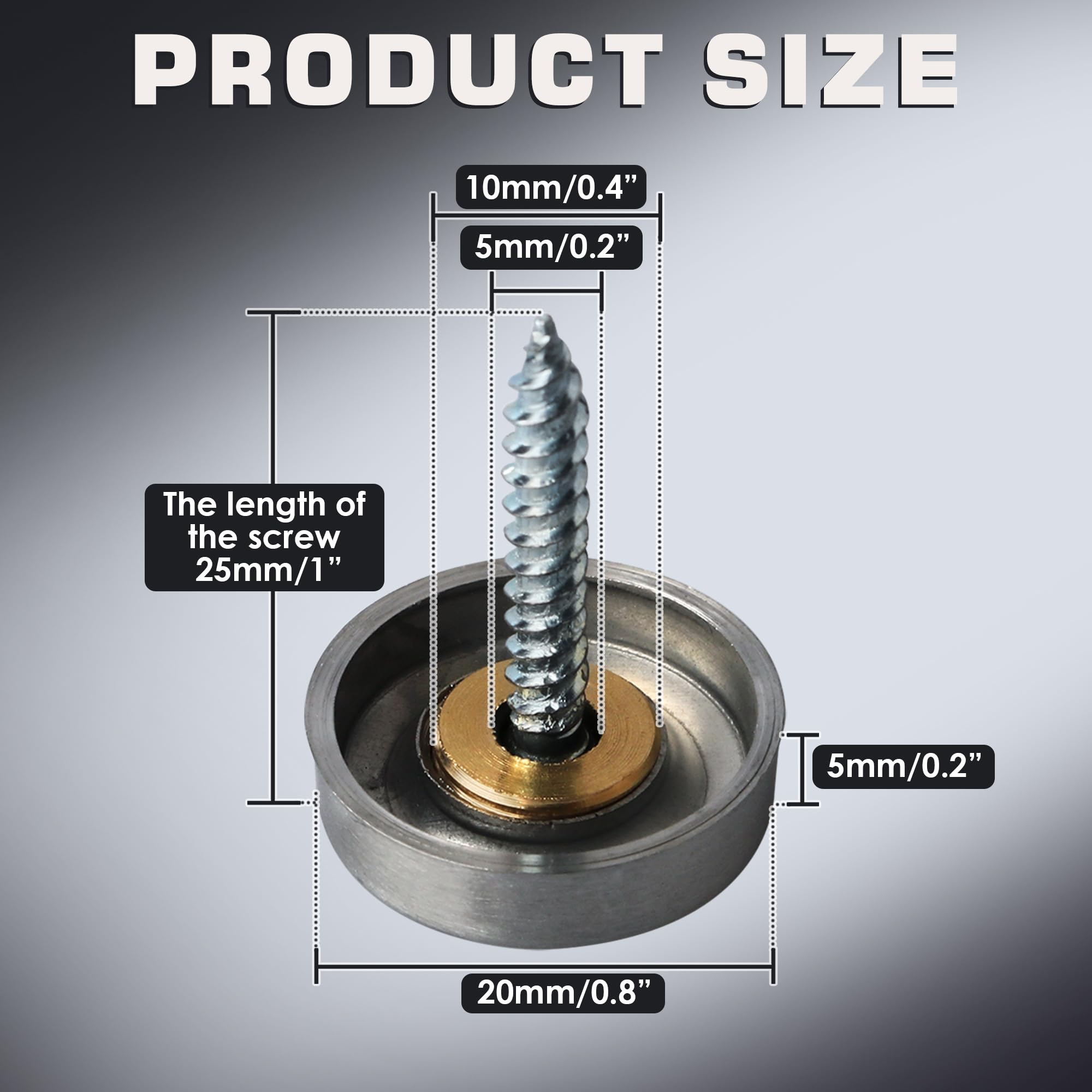 Brushed Screw Covers - Protect & Decorate Hardware -2