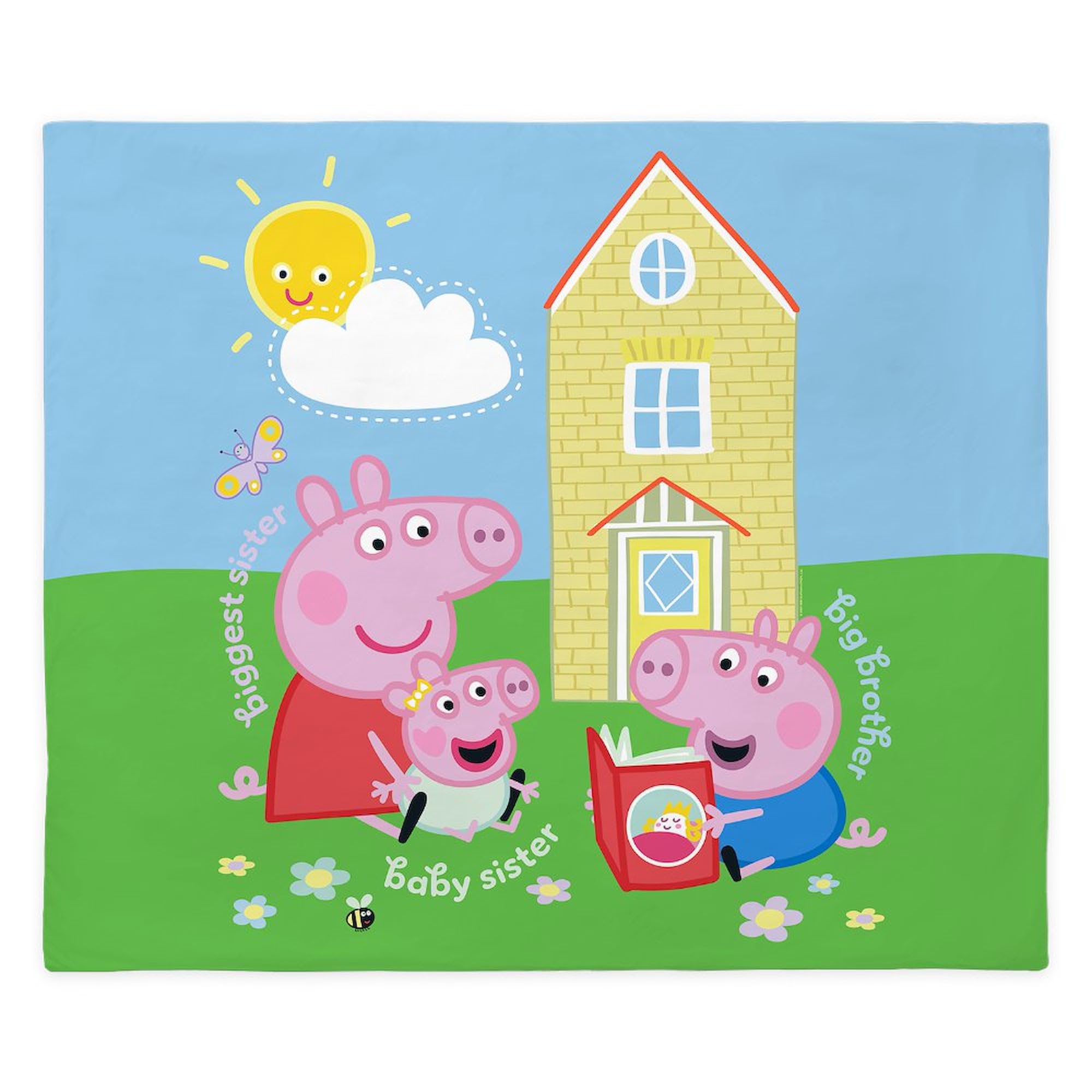 CafePress Peppa Pig: Siblings King Duvet Cover, Printed Comforter Cover, Unique Bedding