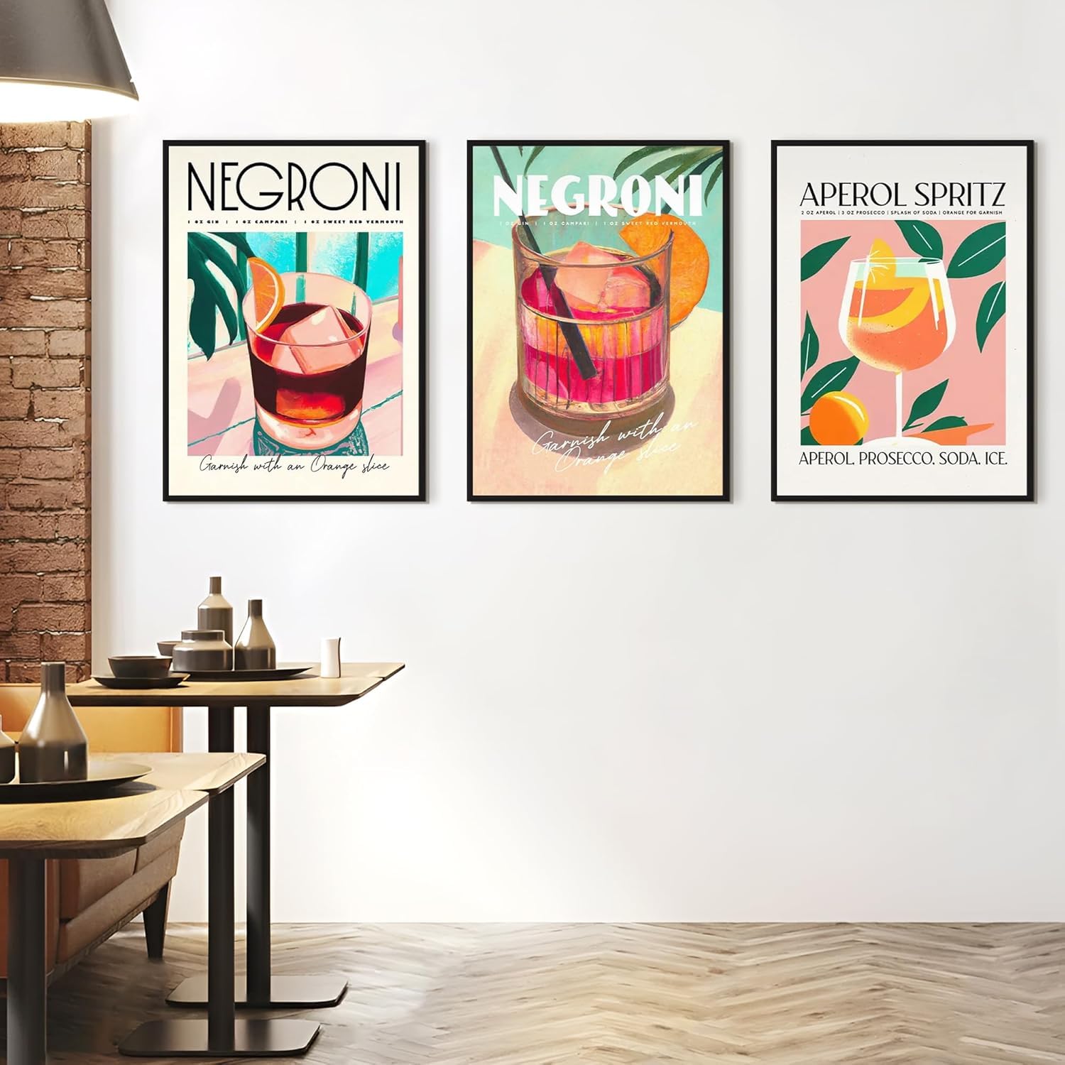 upsimples Confezione da 3 Cornice 50 x 70 cm, Cornici 50x70 Nero, Montaggio a Parete Orizzontale o Verticale con Strisce Scorrevoli, Per Galleria Fotografica