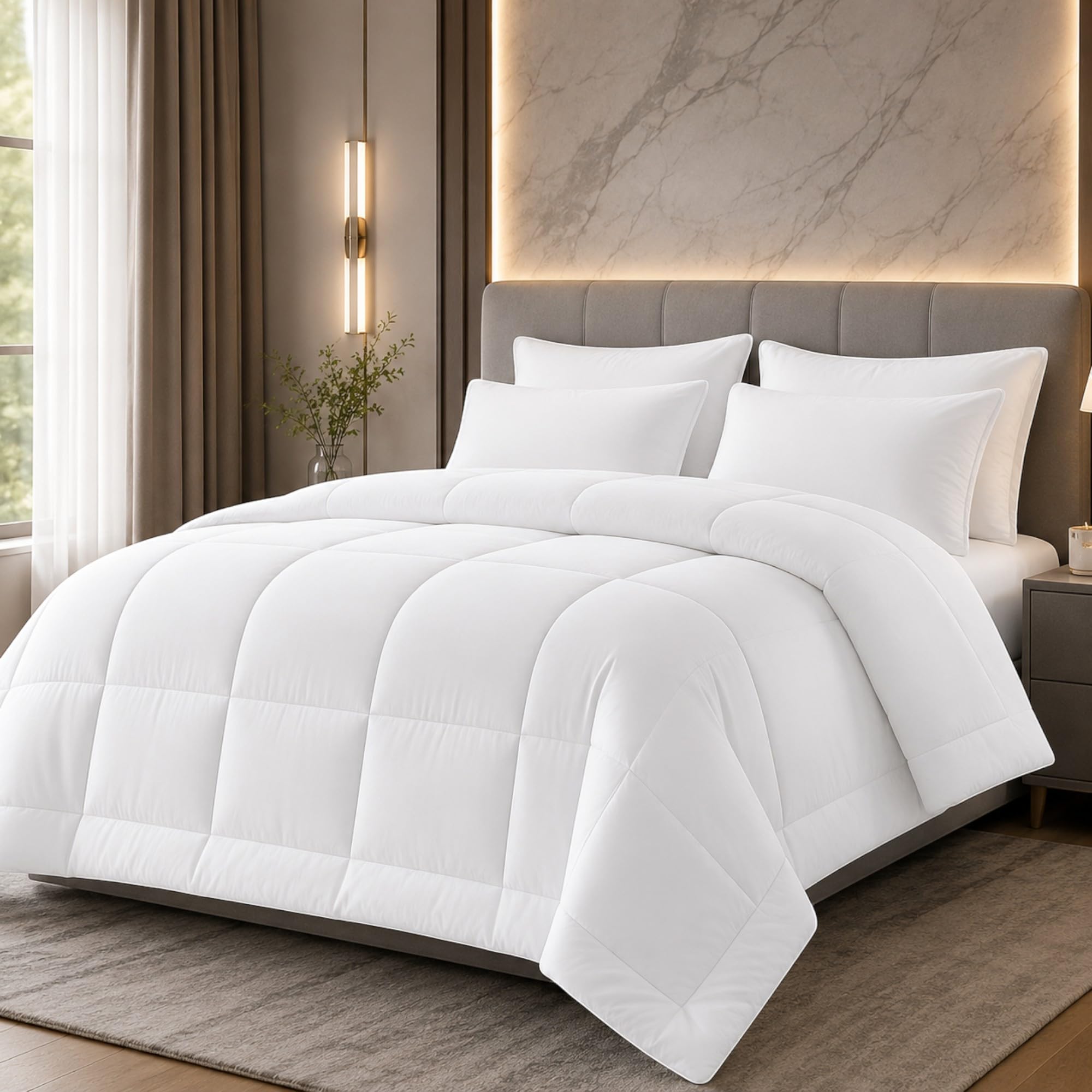 Lazzaro Super King Duvet 10.5 Tog For Warm & Cosy Nights - Superking Duvets Quilt for Cold Weather - Designed in UK, Super King Bedding, Non-Allergenic & Machine Washable Duvet