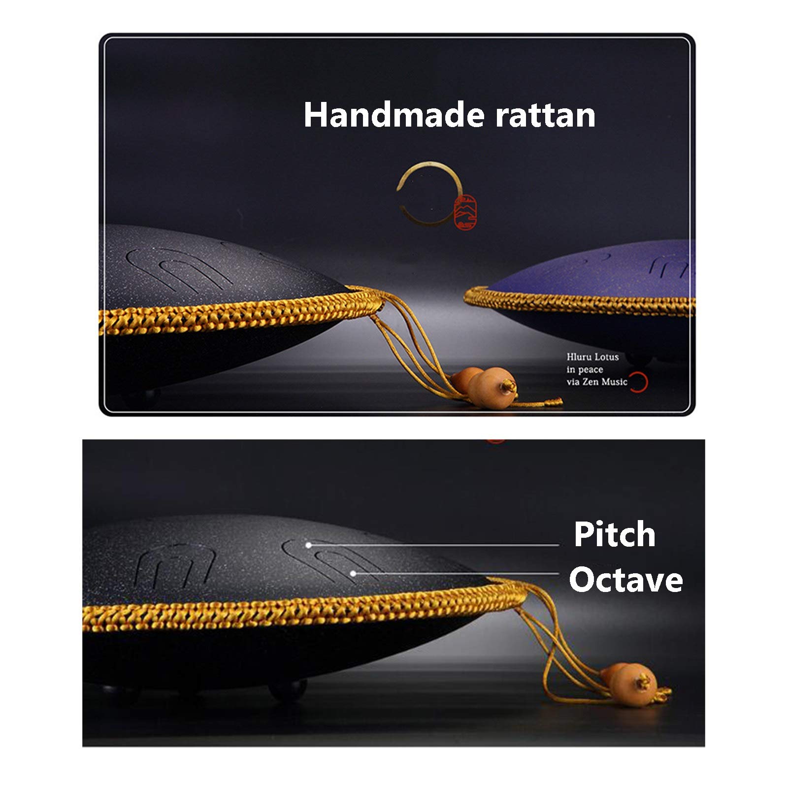 Kit Da 14 Pollici Da 14 Pollici a Tamburo in Acciaio Thumue, Standard C Minore, Psicoterapia Percussioni, Un Regalo Per Principianti E Amanti Dello Yoga (Color : C)