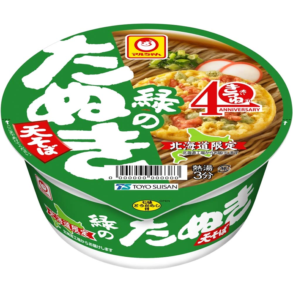 Amazon.co.jp: マルちゃん 緑のたぬき天そば 北海道 101g×12個 : 食品