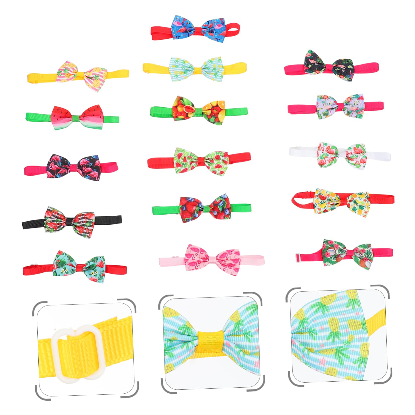 FRCOLOR 48stücke Teiliges Verstellbares Hundehalsband Mit Fliege Für Kleine Und Mittelgroße Hunde Stilvolles Accessoire Für Partys Hochzeiten Und Feste Atmungsaktiv Und Bequem
