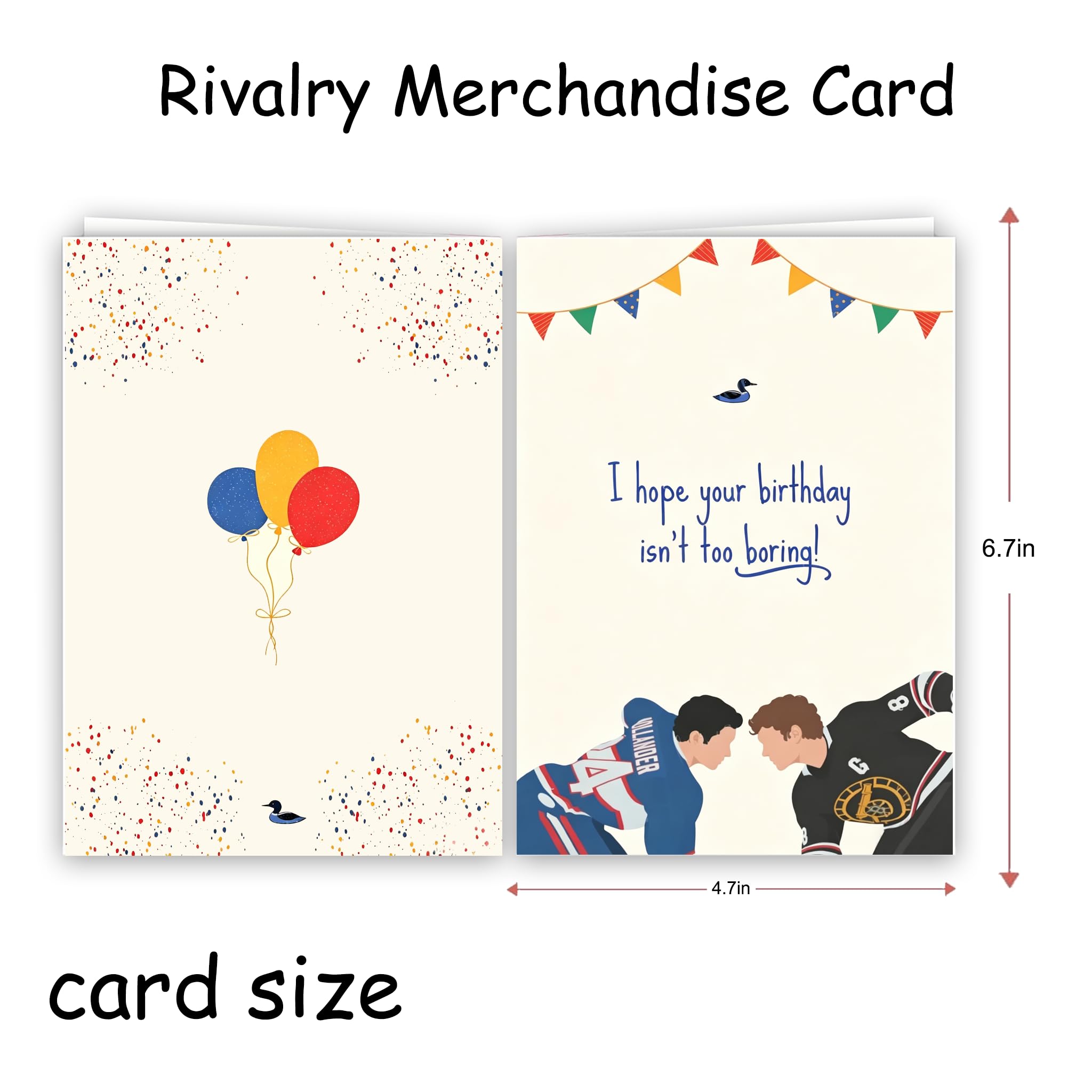 Kartka urodzinowa The Hockey Romance, Hope Your Birthday As Heated As These Rivals, Rivalry Merchandise Card (Styl B)