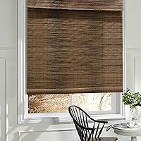 Vista 8 de LANTIME Persianas de madera para ventana, persianas enrollables opacas de bambú, fácil instalación para el hogar y el jardín, patrón 1