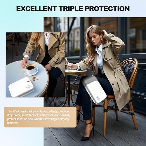 Miniatura 7 de Estuche organizador electrónico de viaje duro para cargadores de banco de energía, cables, unidad flash USB, tarjeta SD, electrónica y mochila,