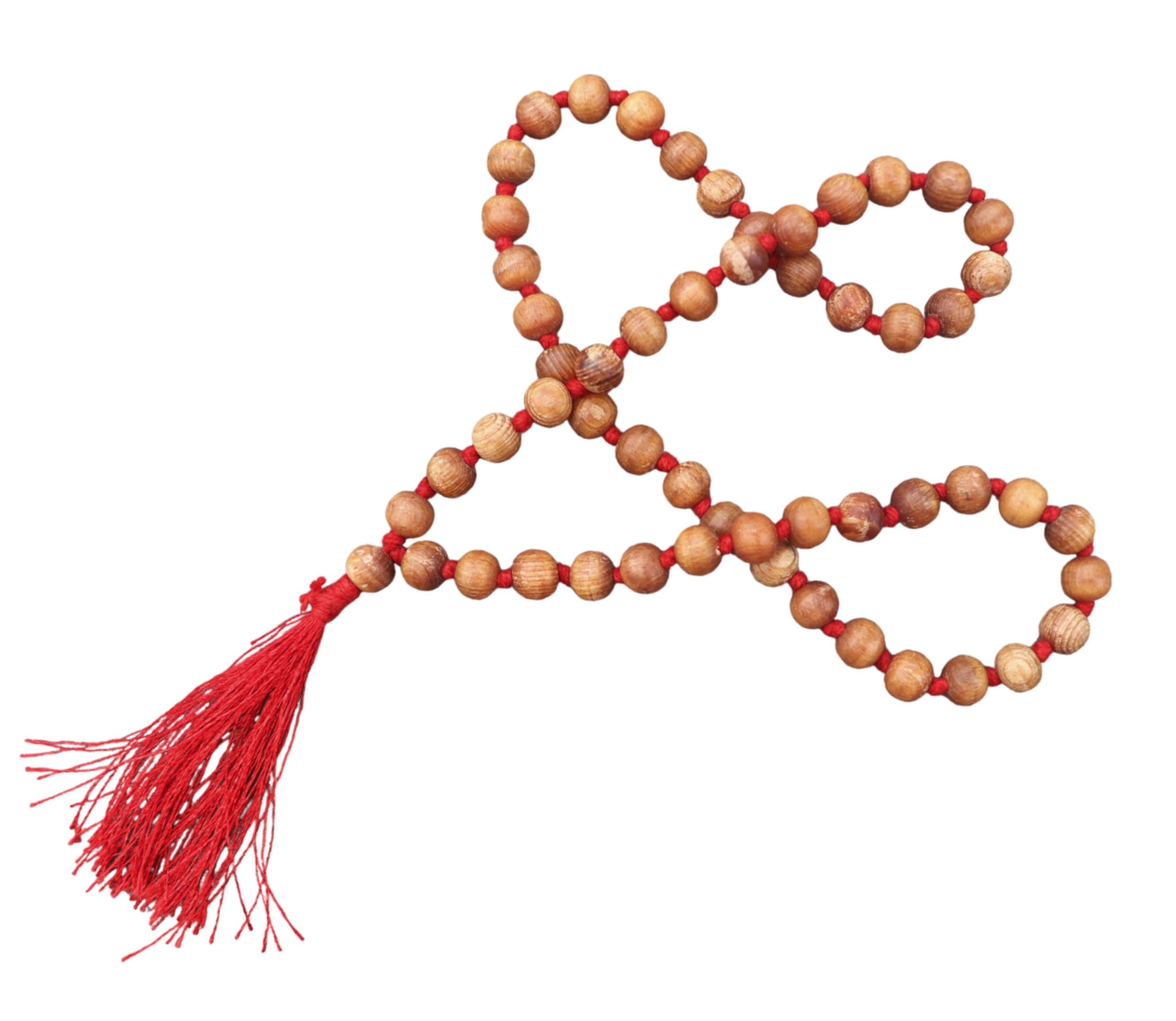 Top Trends® Knotted Cedar Wood Devadaru Japa Mala 54+1 Beads Mala for Meditation, Chanting, Pooja, Wearing, Prayer Beads Size 6 MM-picture-15