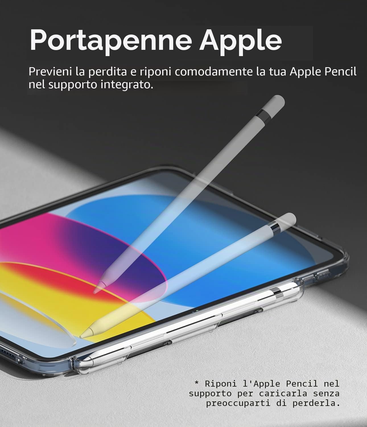 Ringke Fusion Compatibile con Cover iPad A16 / iPad 10th, Custodia Antiurto Trasparente con Porta Penna - Clear