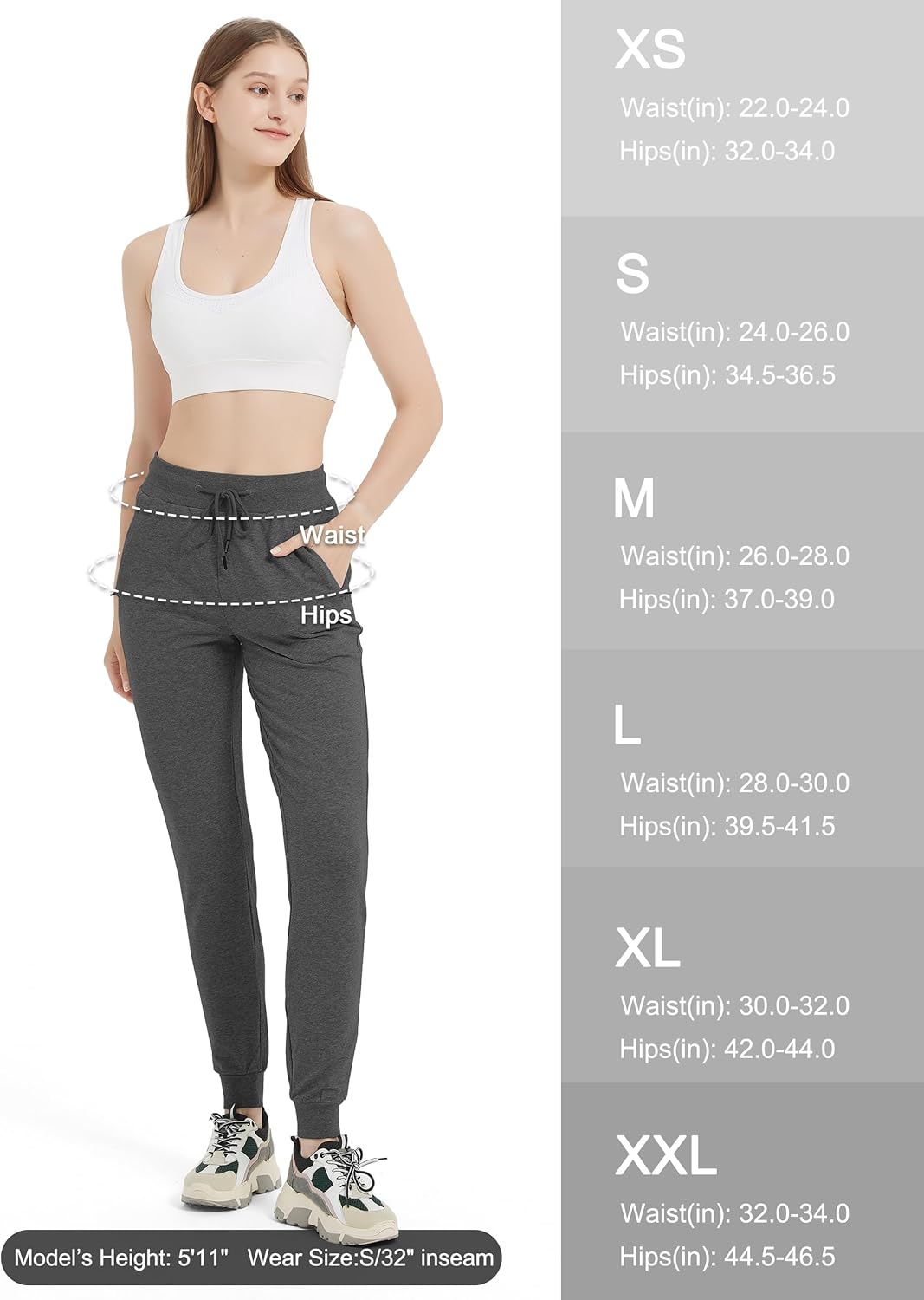 SEVEGO Tall Women's Lightweight Cotton Joggers 30/32/34/36 Inseam Sweatpants Lounge Yoga Running Workout Athletic Pants - Image 9