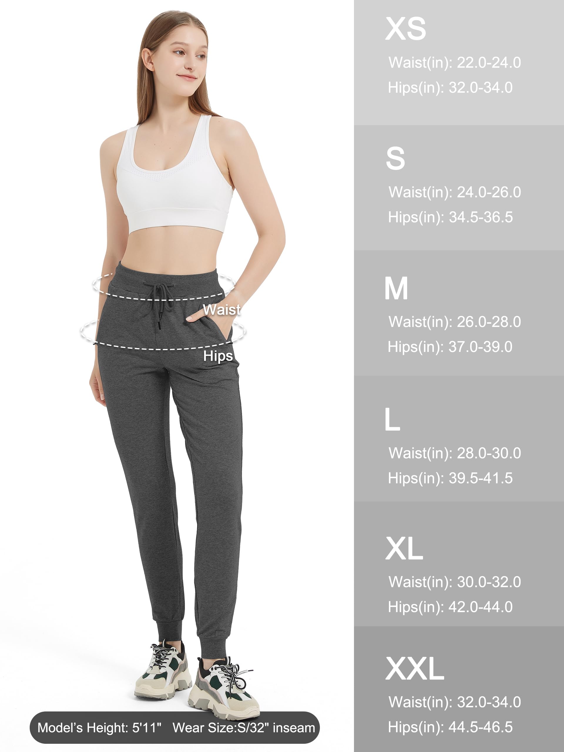 SEVEGO Pantalones de chándal para Mujer Pantalones Deportivos de algodón Cintura Alta Pantalones de Entrenamiento Holgados Largos con Bolsillos