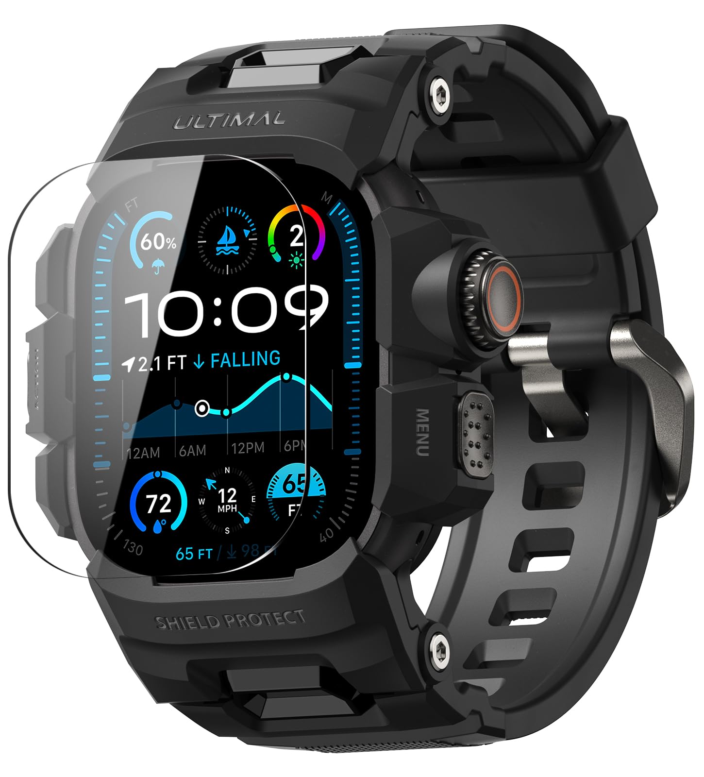 Photo 1 of ULTIMAL Rugged Case with Band for Apple Watch 49mm