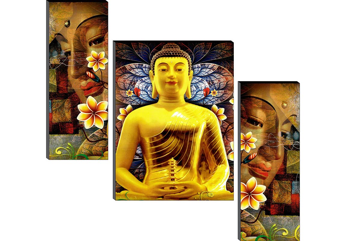 6MM Buddha Set of 3 Panel Painting(SANFJM1262) SAFJM1262